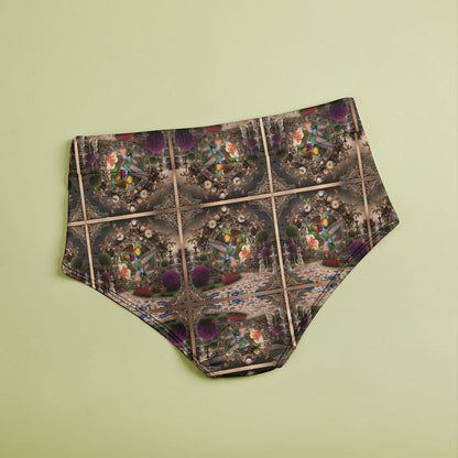 Hummingbird Tile High Waisted Brief Undies