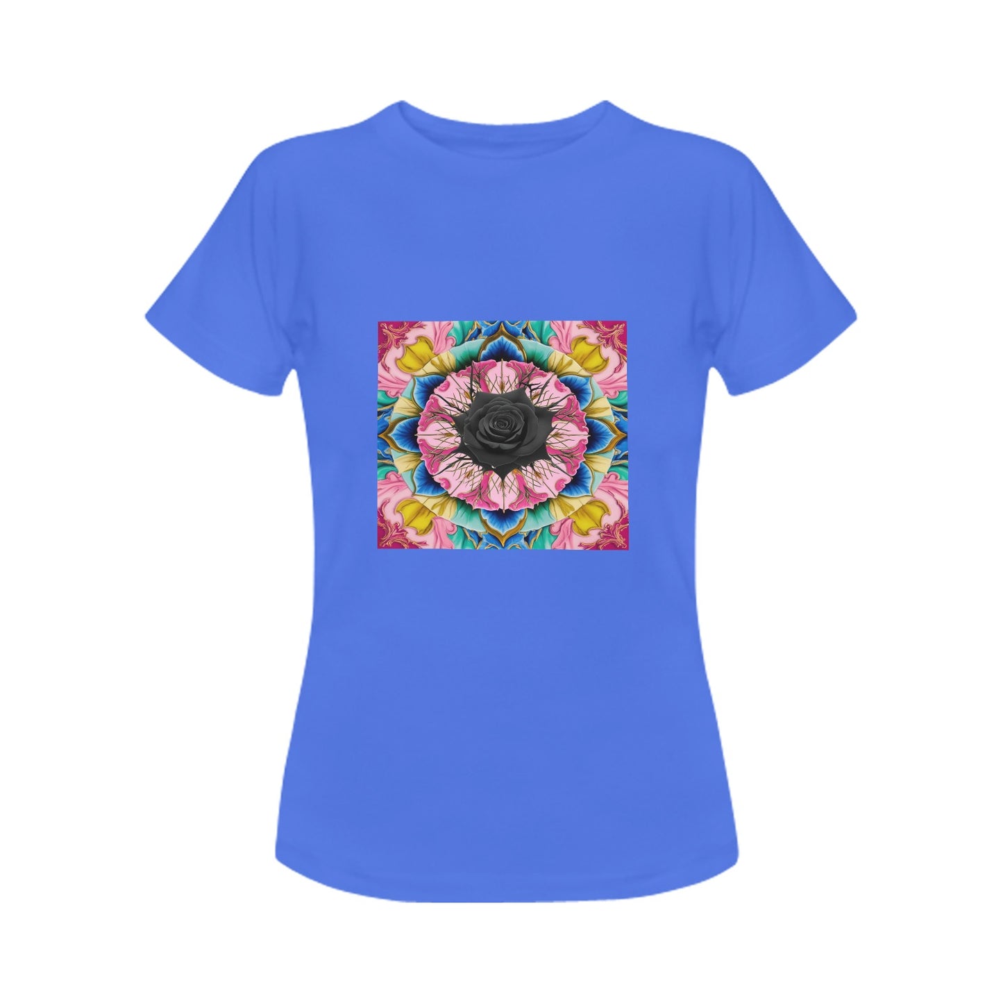 Black Rose Bright Print T-shirt