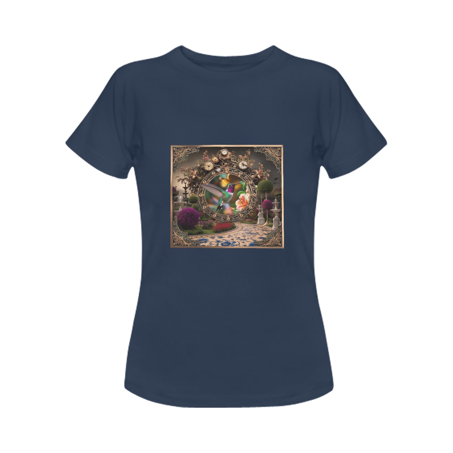 Hummingbird Tile Print T-shirt