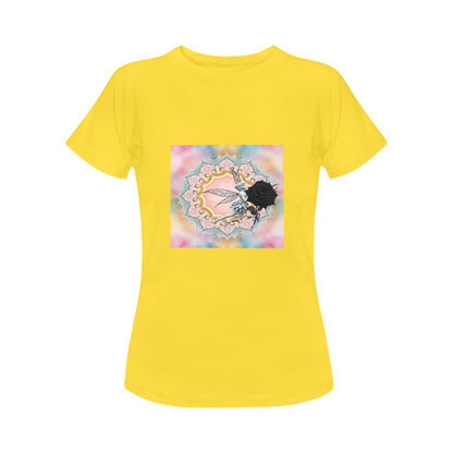 Black Rose Fairy Print T-Shirt