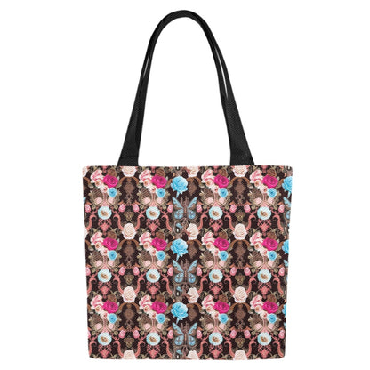 Set of 4 Signature Print Shopping Totes