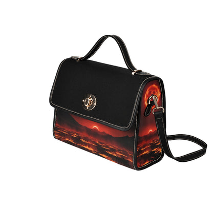 Scorched Earth Handbag with Lock Clasp