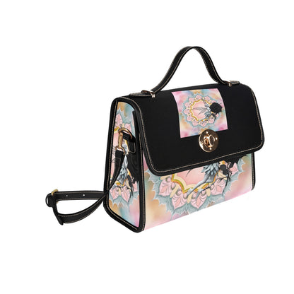 Black Rose Fairy Handbag with Lock Clasp