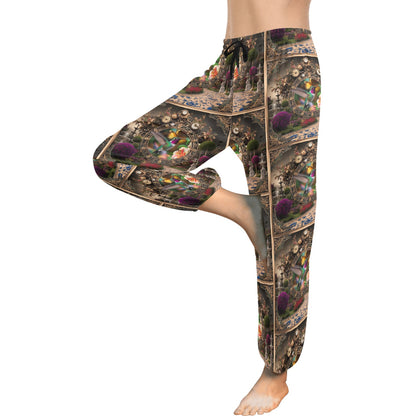 Hummingbird Print Harem Pants