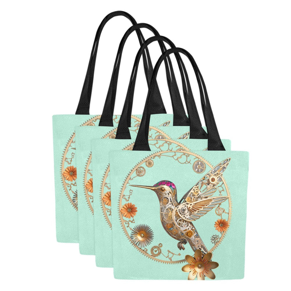 Set of 4 Signature Print Shopping Totes