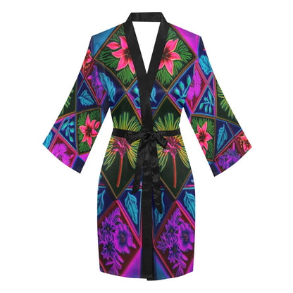 Vivid Xanthorrhoea Short Kimono Robe